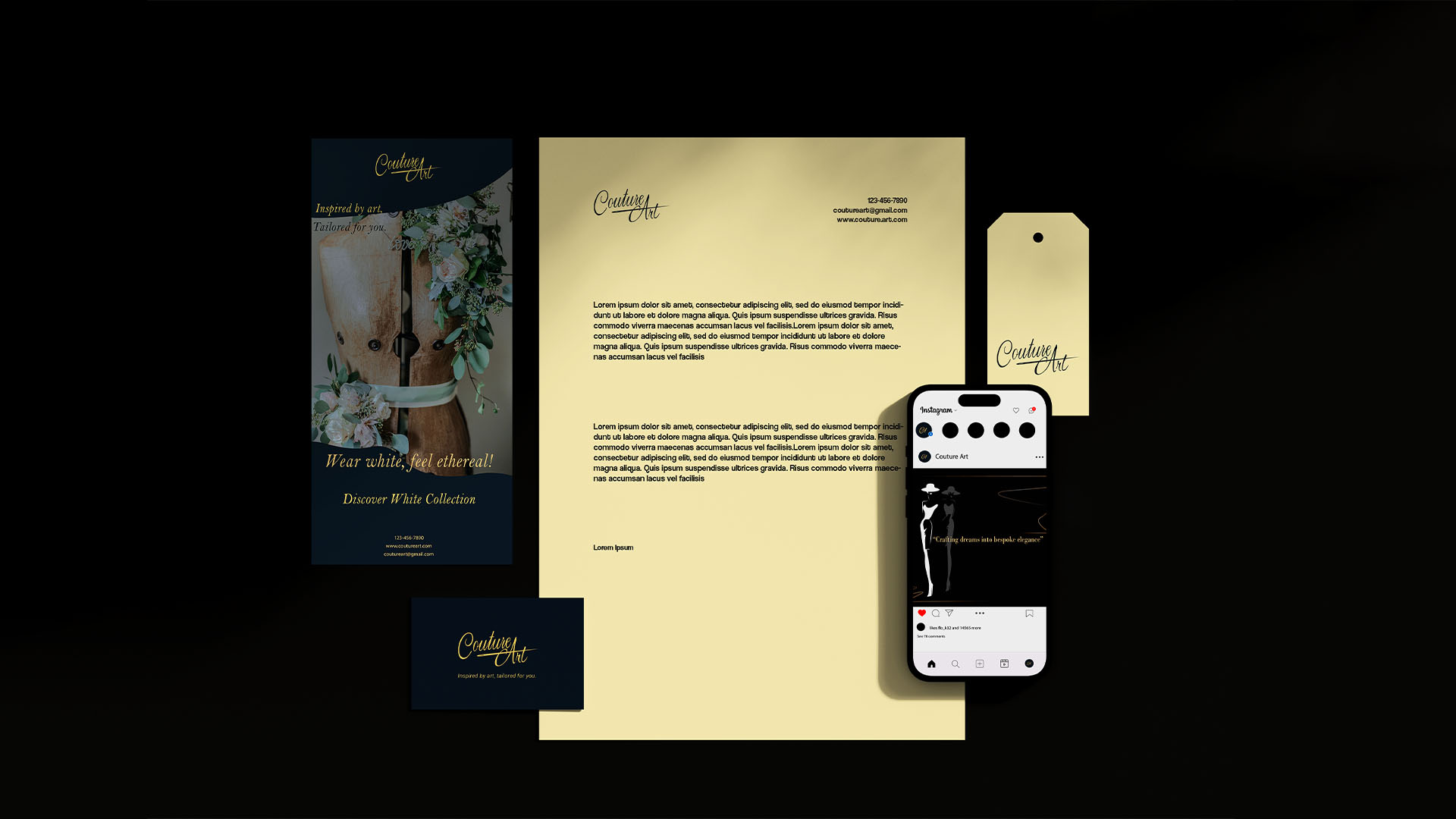 couture art stationary design
